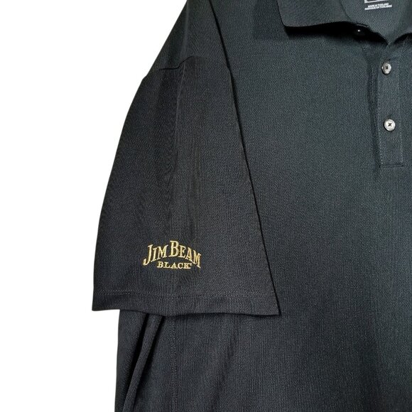 Nike Golf PGA Jim Beam Polo Shirt Mens XL Black Dri-FIT Promo Staff Shirt - Picture 5 of 9